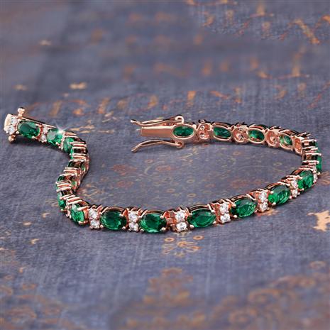 Stress-Free Glamour Bracelet in Emerald Green (11 3/4 ctw)