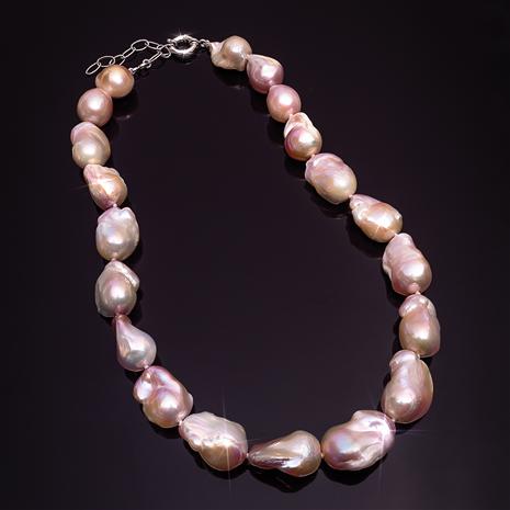 Pink Baroque Pearl Necklace