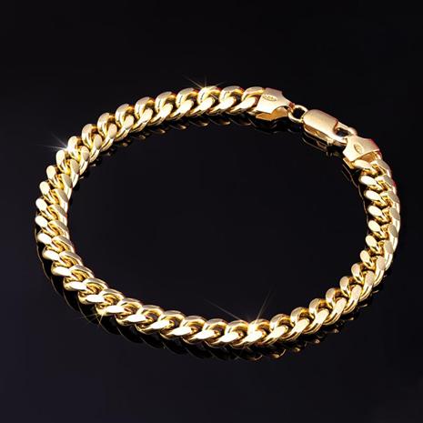 14K Italian Gold Cubano Bracelet