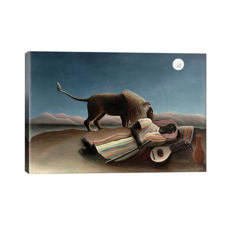 Rousseau's "The Sleeping Gypsy" Gallery Wrapped Canvas