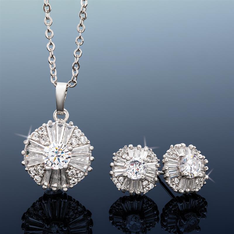 DiamondAura Heavenly Star Necklace & Earrings