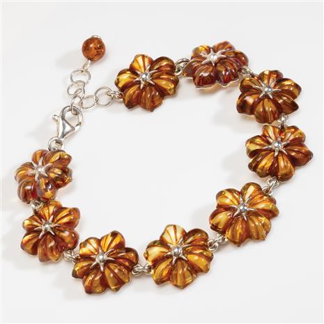 Amber Flower Bracelet