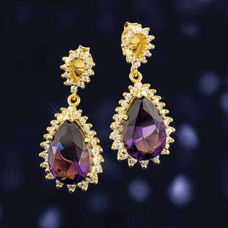 Purple Helenite Earrings