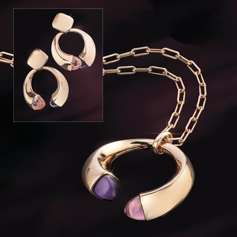Italian Hypnotic Necklace & Earrings
