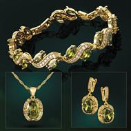Green Elusion Necklace, Bracelet & Earrings