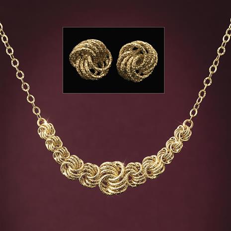 Italian Rosetta Necklace & Earrings