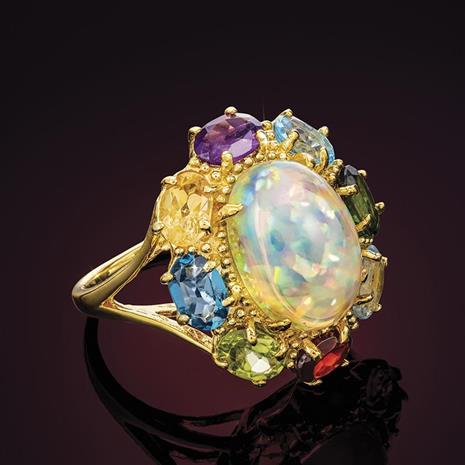 Women's Gem of Africa Ethiopian Opal Ring (6 ctw)
