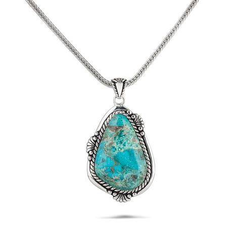 Sedona Turquoise Pendant and Chain (26 carats)