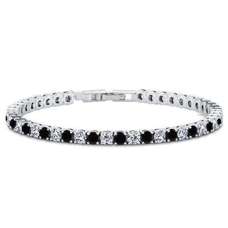 DiamondAura Tennis Bracelet (black and white)