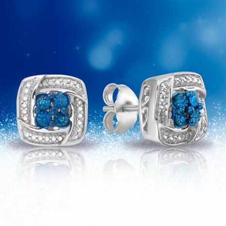 Mirage Blue Diamond Earrings