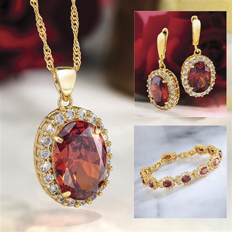 Red Hot Lovers Necklace, Earrings & Bracelet