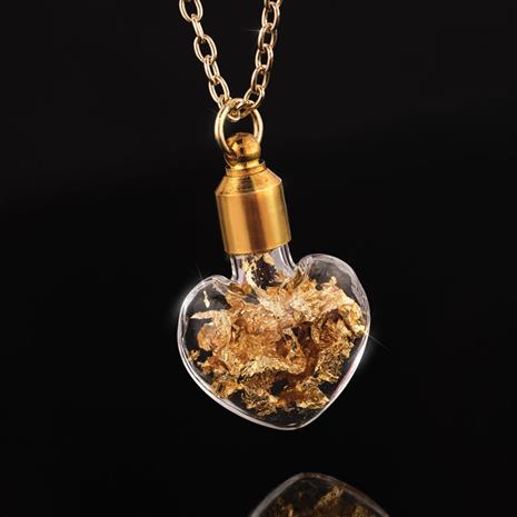 Gilded Heart Pendant & Chain