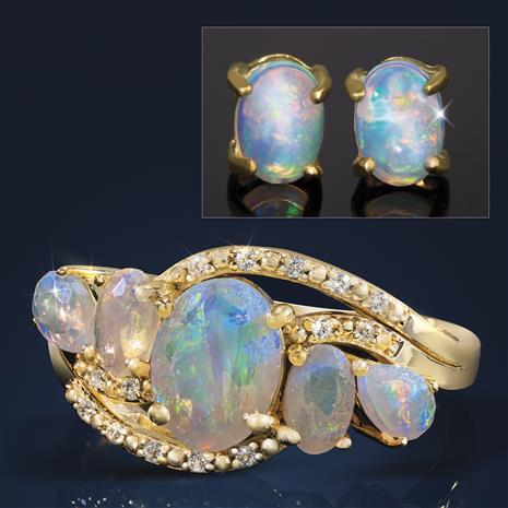 Opal Opulence Ring & Studs