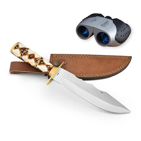 Diamondback Bowie Knife & Compact Binoculars