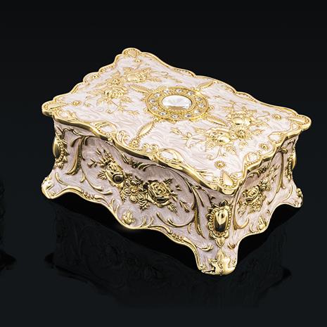 Imperial Rose Jewelry Box (Cream)