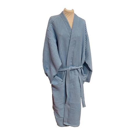 Women's Waffle Bath Robe (blue)