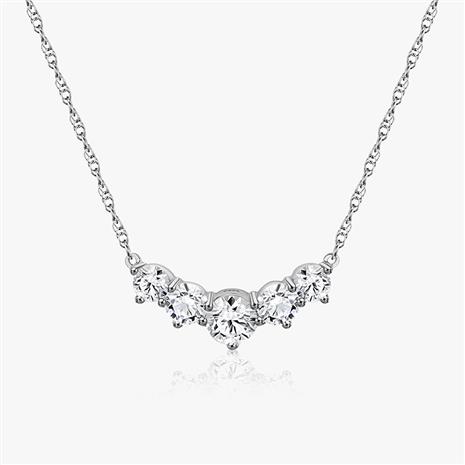 New Earth Lab Diamond Necklace 1-1/3 ctw (Sterling Silver)