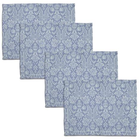 Giardino Busatti Italian Linen Napkins-Set of 4 (blue)