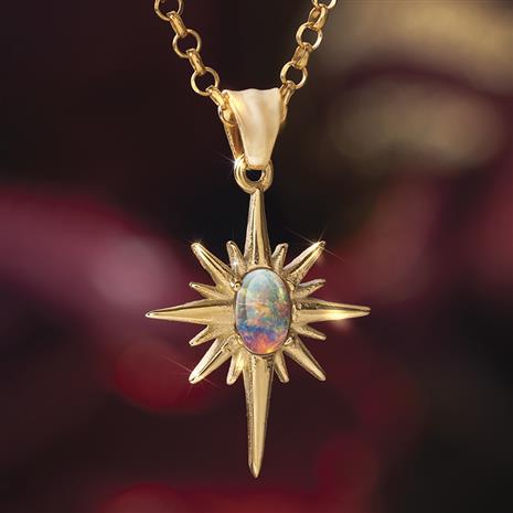 Opal Star Pendant & Chain