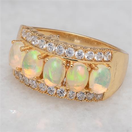 5-Stone Ethiopian Opal Ring