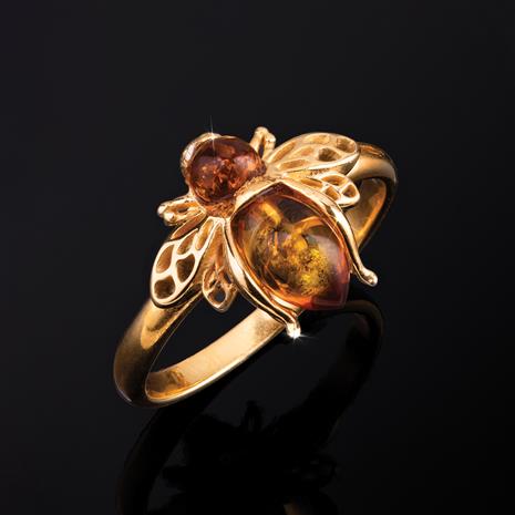 Amber Honeybee Ring