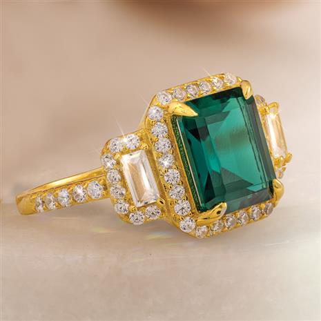 Emerald Yuletide Ring
