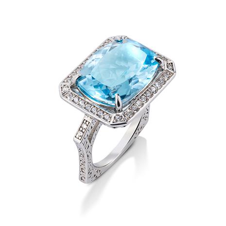 Rainbow Collection Blue Topaz Ring