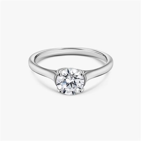 New Earth Lab Diamond Solitaire Ring 1 ct (Sterling Silver)
