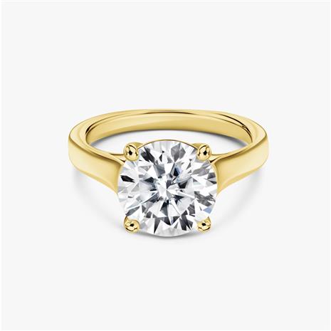 New Earth Lab Diamond Solitaire Ring 3 ct (gold-finished)