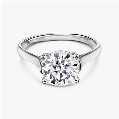 New Earth Lab Diamond Solitaire Ring 2 ct (14k white gold)