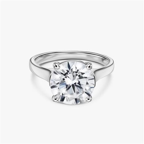 New Earth Lab Diamond Solitaire Ring 4 ct (14k white gold)