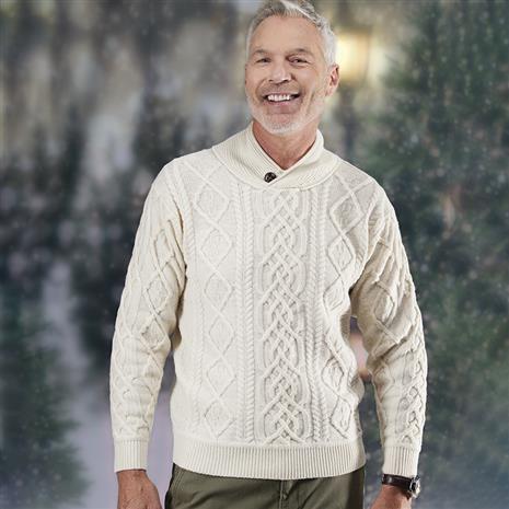 Merino Wool Collared Sweater (Cream)
