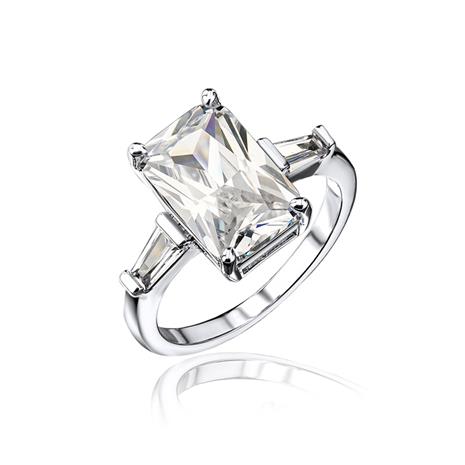 DiamondAura Radiant Rectangle & Baguette Ring