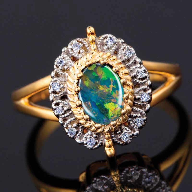 Fire and Ice Opal Ring